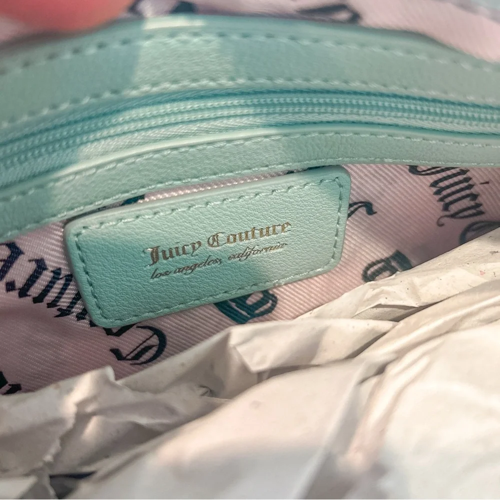 Juicy Couture Bag Pink Blue Terry Cloth Velour Barrel Shoulder Bag Set Y2K NWT